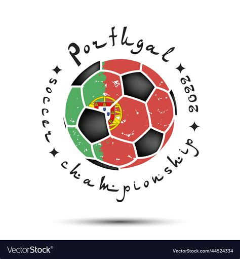 Soccer ball with portugal national flag colors Vector Image