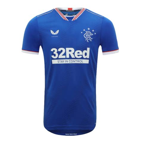 20/21 Glasgow Rangers Home Blue Jerseys Shirt | Jersey shirt, Shirts ...