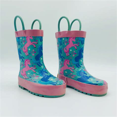 Cute Unicorn Kids Outdoor Rain Boots Waterproof Rubber Boots - China ...