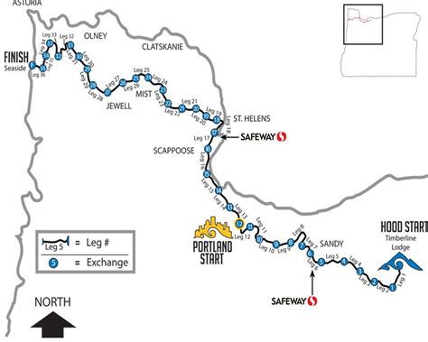 Hood to Coast Course Map / runladylike.com - rUnladylike