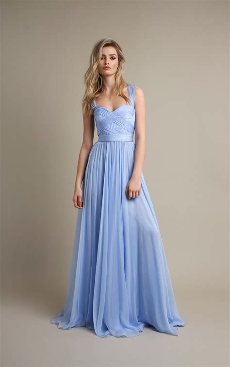 cornflower blue chiffon gown | Dresses Images 2022