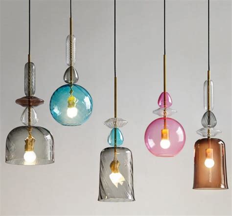 multi colored glass pendant lights artistic lighting inspiration ...