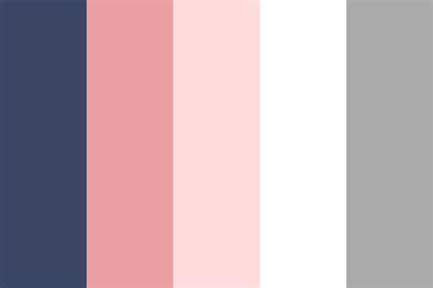 Navy Dark Pink Light Pink Grey Color Palette