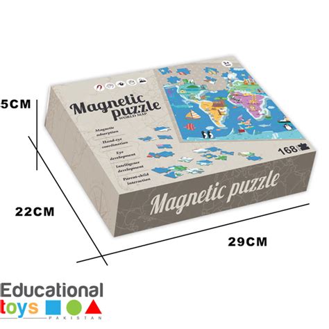 Buy Magnetic Puzzle World Map - 168 pieces Online - Educational Toys ...