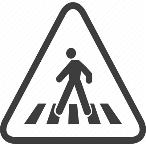 Crosswalk, pedestrian, sign, warning, warning sign icon - Download on ...