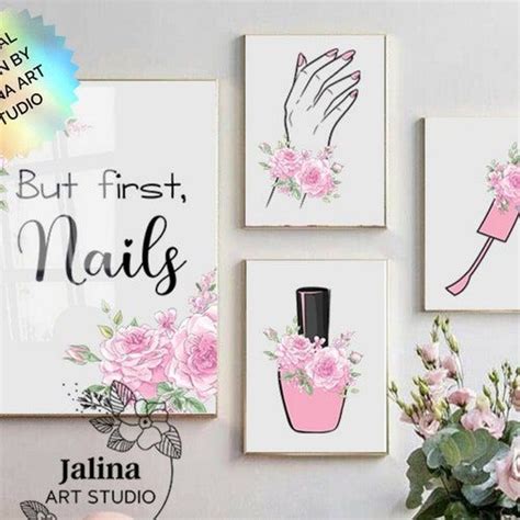 Nail Salon Wall Art Printable Wall Art for Nail Studio Set of - Etsy | Salon wall art, Nail ...