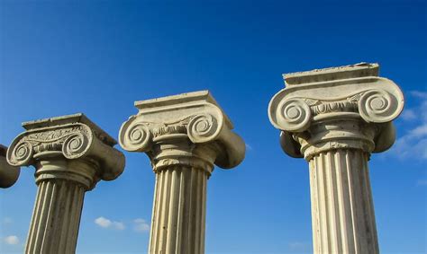 HD wallpaper: grayscale photo of pillars, pillar capitals, greek, architecture | Wallpaper Flare