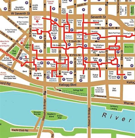 St Paul Skyway Map – Map Of The Usa With State Names