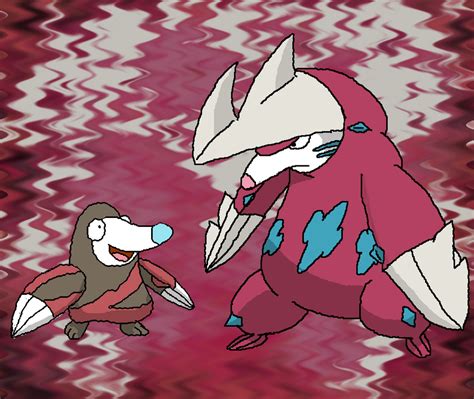 Shiny Drilbur and Excadrill by MagickGOATee on DeviantArt