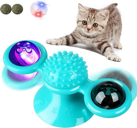 Amazon.com : Windmill Cat Toy, Interactive Toys for Indoor Cats, Catnip ...