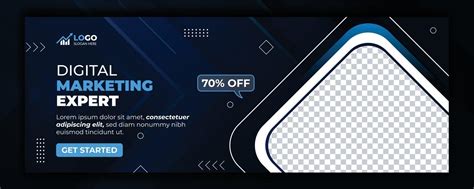 Digital marketing banner design with blue abstract background 3226129 Vector Art at Vecteezy