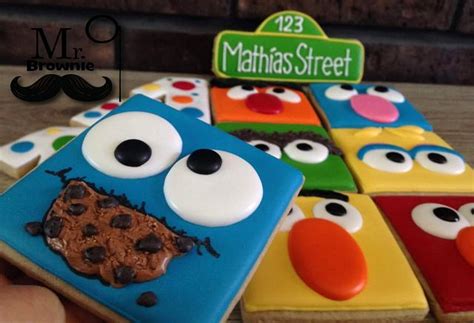 Sesame Street Cookies - Decorated Cookie by Mr. Brownie - CakesDecor