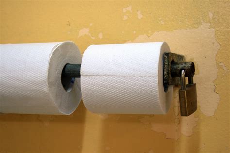 Toilet Rolls Secured With Padlock Free Stock Photo - Public Domain Pictures