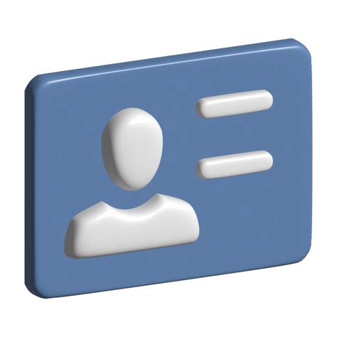 3d icon id card 17805894 PNG