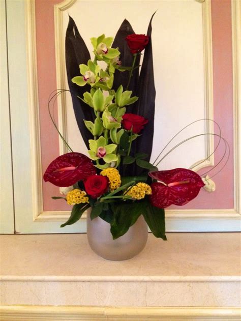 Orchids & Anthuriums | Anthurium, Orchids, Arrangement