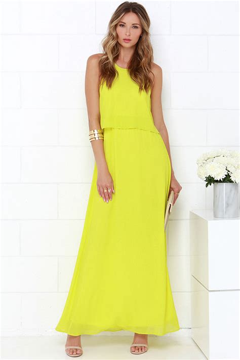 Lovely Chartreuse Dress - Maxi Dress - $54.00 - Lulus