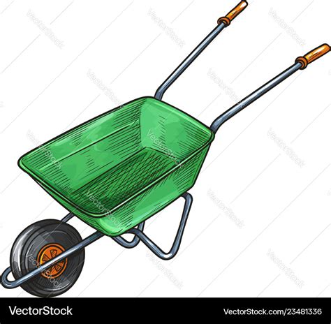 Garden wheelbarrow Royalty Free Vector Image - VectorStock