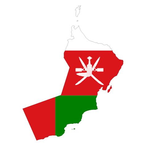 Oman Map Flag With Stroke | Free SVG