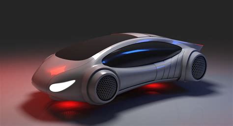 Futuristic Car HD 3D Model – WireCASE