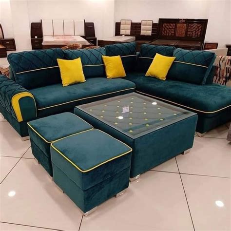 JK Wooden L Shape Sofa Set, Living Room, Size: 10 By | lupon.gov.ph