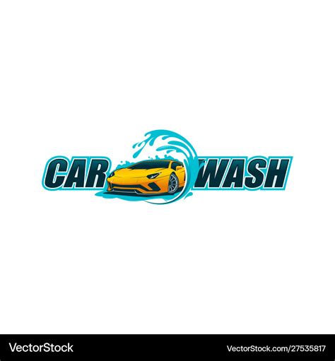 Car wash logo template Royalty Free Vector Image