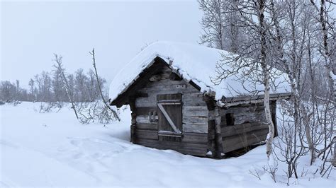 Download free photo of Norway, winter, snow, landscape, log cabin ...