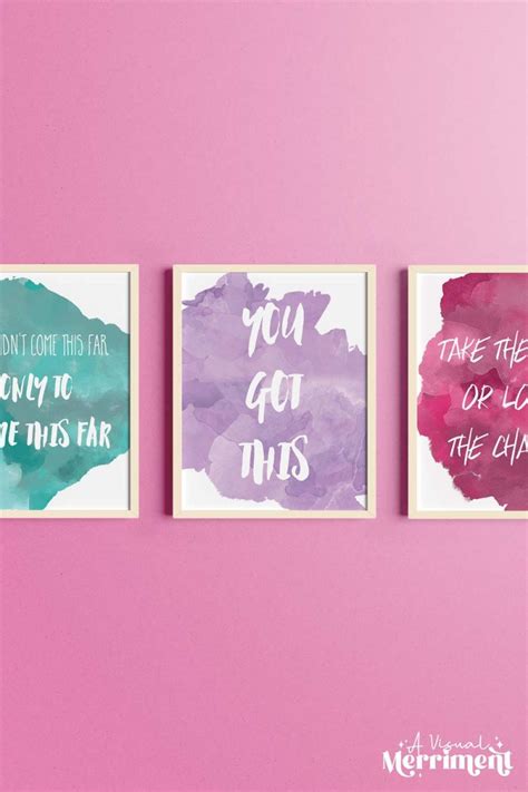 Inspirational Watercolor Free Printable Quotes PDF | Set of 3 ...