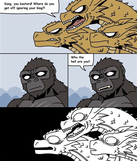 Funny Godzilla Comics with Gorilla and Dragon