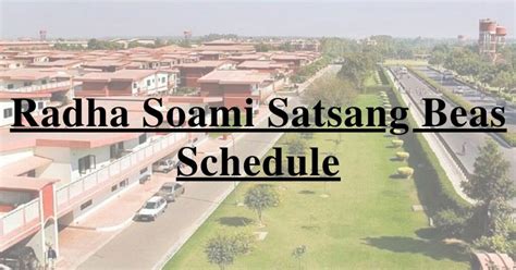 RSSB: Radha Soami Satsang Beas Schedule 2024 (PDF List)