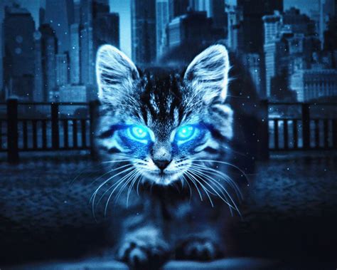 1280x1024 Cat Glowing Eyes 4k Wallpaper,1280x1024 Resolution HD 4k ...