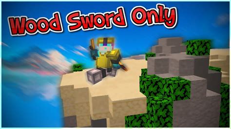 Wooden Sword Only in Bedwars... - YouTube