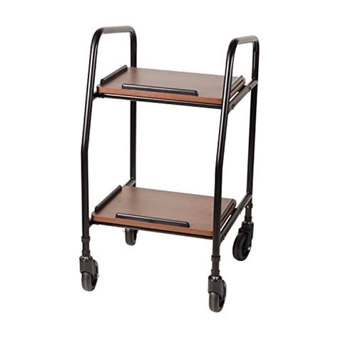 DMI Adjustable Height Rolling Utility Serving Tray Portable Table Food Cart Trolley, 2 Level ...