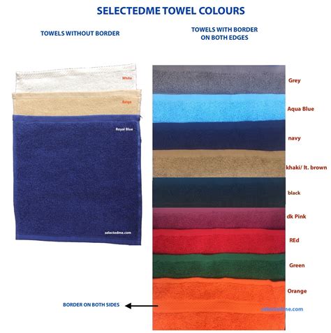 Towel Colours | Wholesale Linen Towel Colours & Sizes