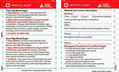 Diabetes medical alert ID card. ~ OpenDoor Health Awareness