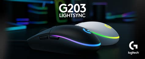 Logitech G203 LIGHTSYNC Gaming Mouse with Customizable RGB Lighting, 6 ...