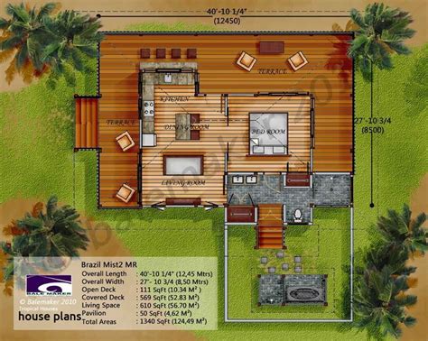 Small Beach House Plans | Tropical house design, Tropical house plans ...