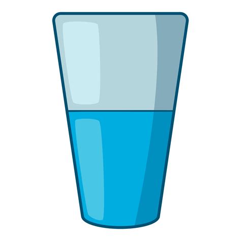 Glass of water icon, cartoon style 15227532 Vector Art at Vecteezy