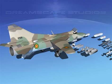 Mig-23 Fighter Ethiopia 3D Model rigged MAX OBJ 3DS LWO LW LWS DXF STL | CGTrader.com