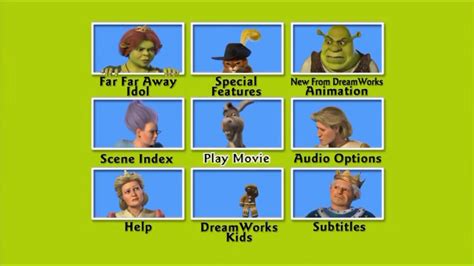 Shrek 2 DVD Menu - YouTube