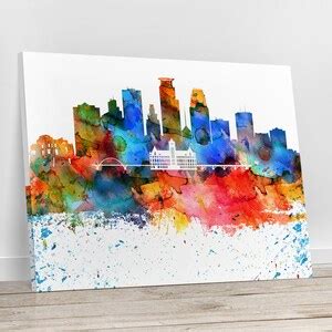 Minneapolis Skyline Canvas, Minneapolis Canvas Print, Minneapolis ...