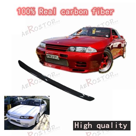 1PC R32 GTR NISMO HOOD LIP CARBON FIBER-in Body Kits from Automobiles ...