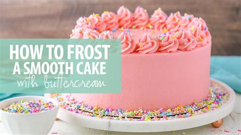 How to frost a smooth cake with buttercream frosting - YouTube