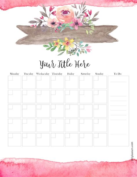 Month Calendar Template Word Printable Blank Calendar | My XXX Hot Girl