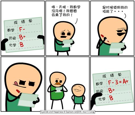 Cyanide & Happiness #4135：成绩单 - Huang Huang 的博客