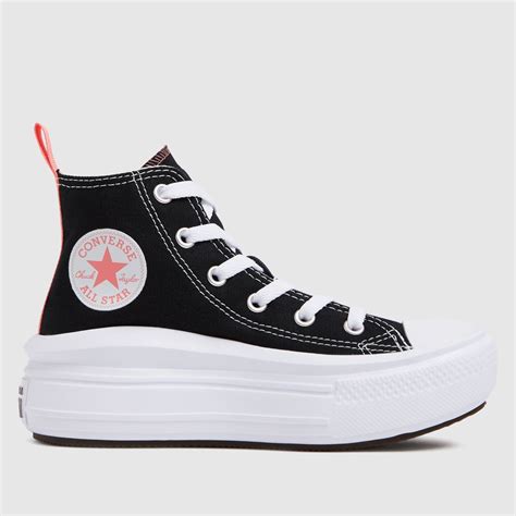 Kids Girls Junior Black & Pink Converse Move Color Pop Trainers | schuh