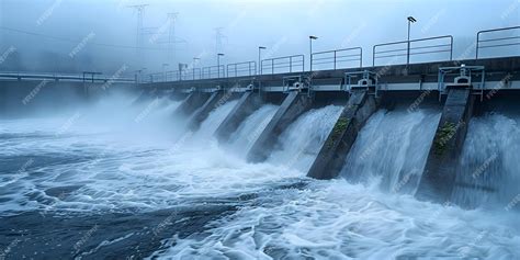 Premium Photo | Rapid Water Flow at a Hydroelectric Dam Concept Water Power Renewable Energy ...