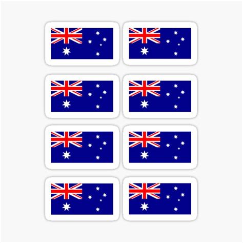 "Aussie Flag - Australian Flags Sticker Sheet" Sticker for Sale by ...