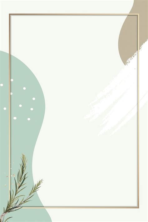 Rectangle gold frame on minimal patterned background vector | premium image by rawp… | Flower ...