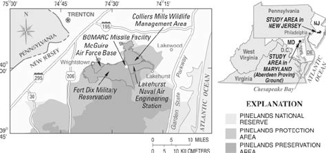 Location of McGuire Air Force Base and the BOMARC Missile... | Download Scientific Diagram