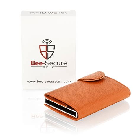 RFID Tan Card Wallet | Signal Blocking Aluminium Wallet | Bee Secure